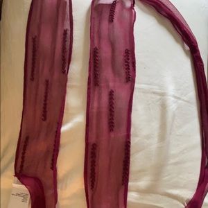 Anthropologie Beaded Skinny Scarf NWOT